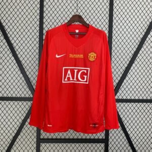 manchester united 2007 2008 home kit