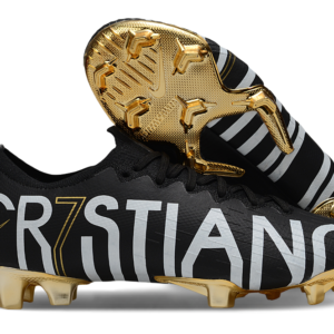 vapor 12 elite fg cr7 black/gold