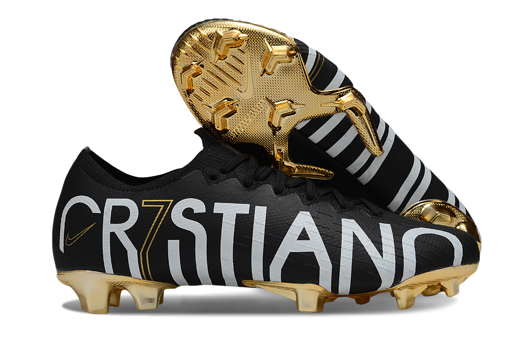vapor 12 elite fg cr7 black/gold vapor 12 elite fg cr7 black/gold