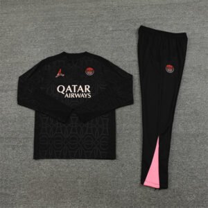 paris saint germain black tracksuit