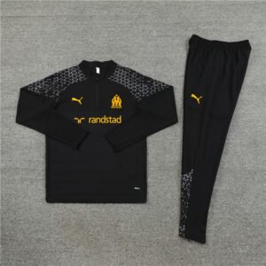 olympique de marseille black tracksuit