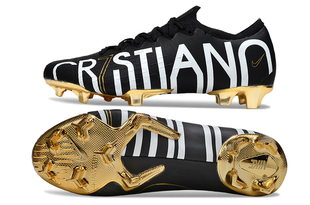 vapor 12 elite fg cr7 black/gold vapor 12 elite fg cr7 black/gold