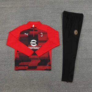 ac milan red and black tracksuit